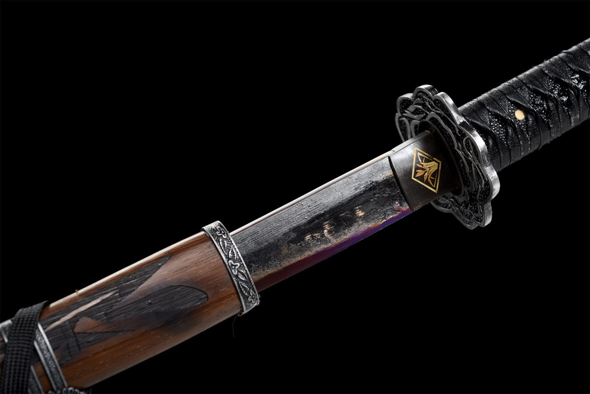 Sekiro Mortal Blade katana replica with blue patina and lotus guard