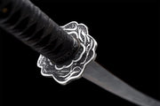 Sekiro Mortal Blade katana replica with blue patina and lotus guard
