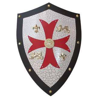Knights Templar steel and brass heater shield replica