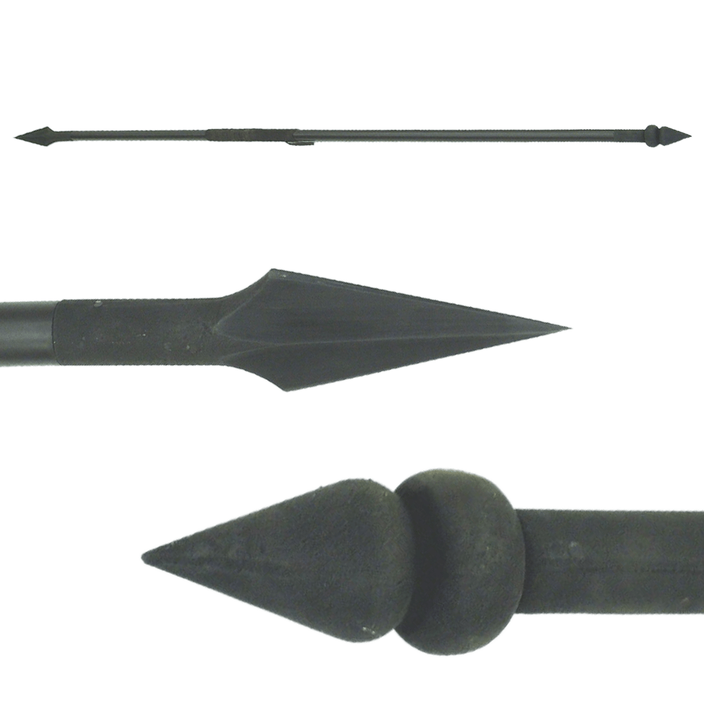 Full-scale 300 Spartan warrior spear replica with carbon steel blade
