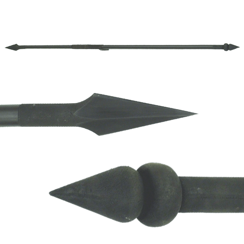 Full-scale 300 Spartan warrior spear replica with carbon steel blade