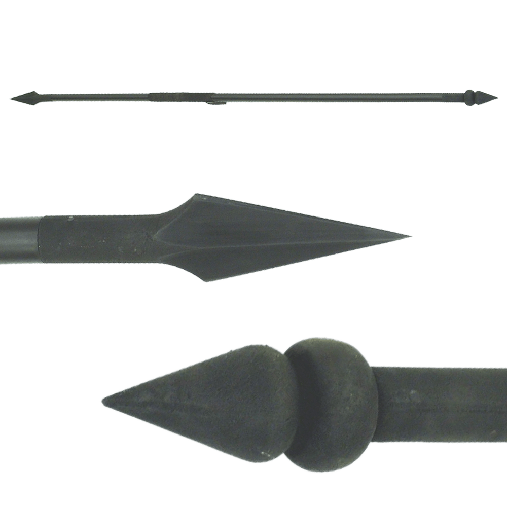 Full-scale 300 Spartan warrior spear replica with carbon steel blade