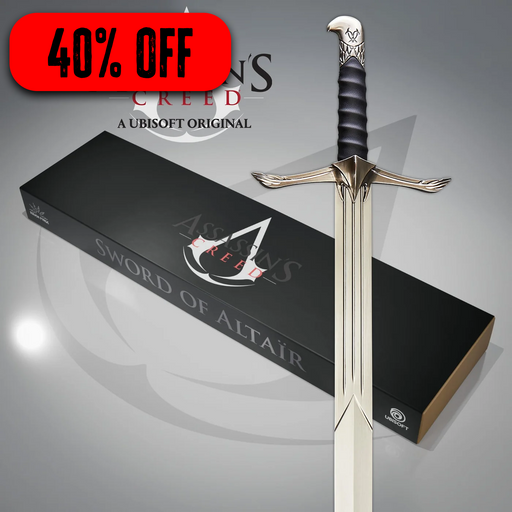 Assassin's Creed Altaïr sword replica with angular eagle-inspired guard