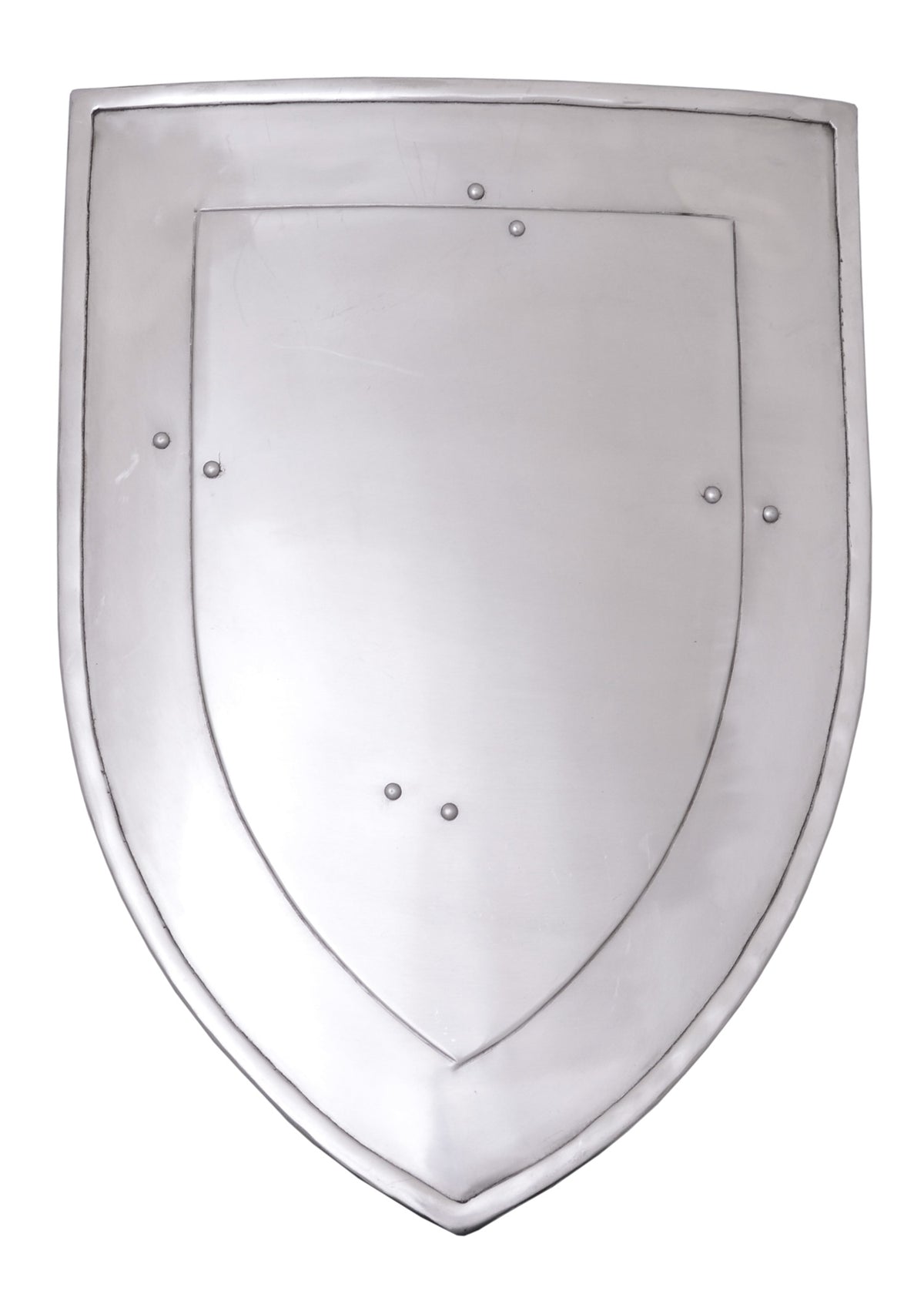 Medieval heater shield replica with heraldic design options