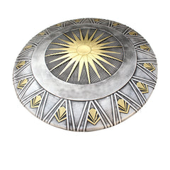 Wonder Woman resin shield replica with leather straps and wall chain