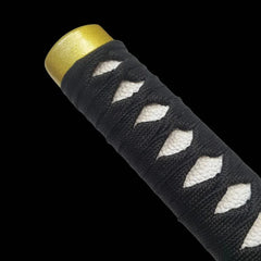 Black Clover Yami Sukehiro katana replica with dark hilt and black sheath