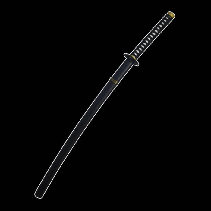 Black Clover Yami Sukehiro katana replica with dark hilt and black sheath